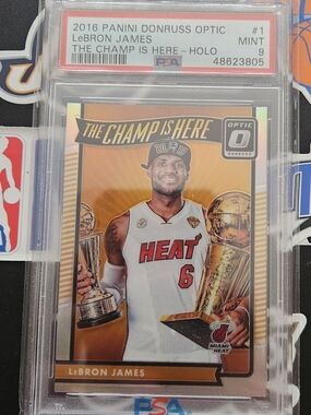 Panini Orange & White LeBron James "The Champ Is Here" Card